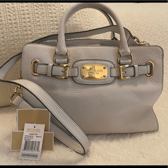 Michael Kors Medium Hamilton Tote-Vanilla - Picture 1 of 9
